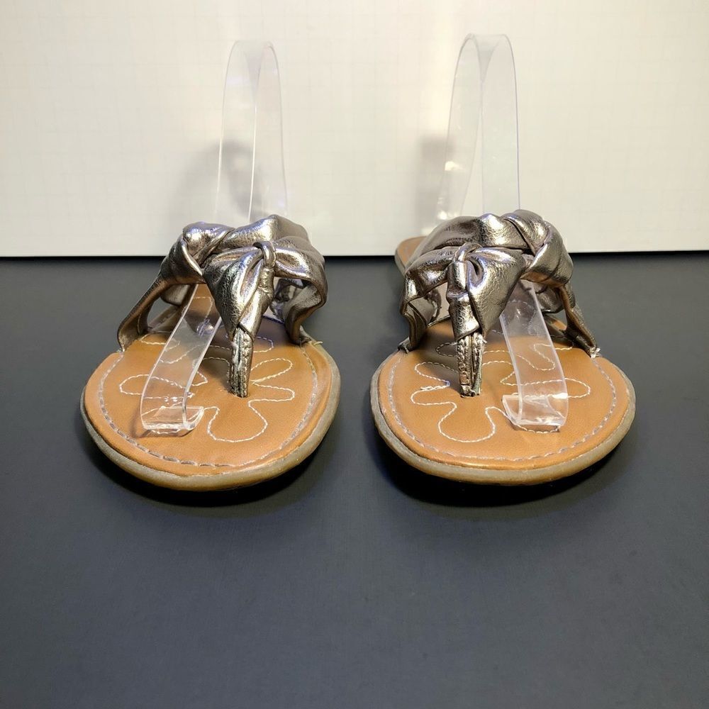 Womens BOC Born Concept Metallic Silver Slip On Sandals / Size 9 - Picture 3 of 9